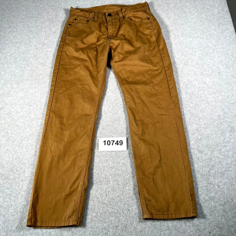 Levi's 505 Regular Jeans Mens 30x30 Brown Denim Cotton Stretch Dark Wash Casual